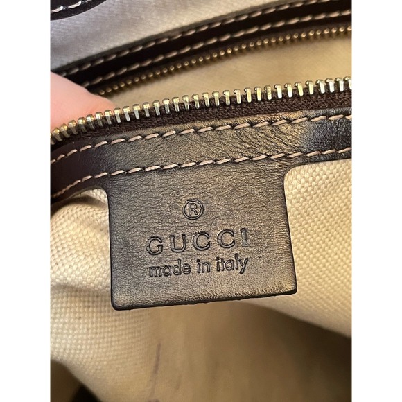 GUCCI Shelley Mayfair GG Tote Bag Ivory Canvas Leather 257062 Auth Used - Picture 5 of 9